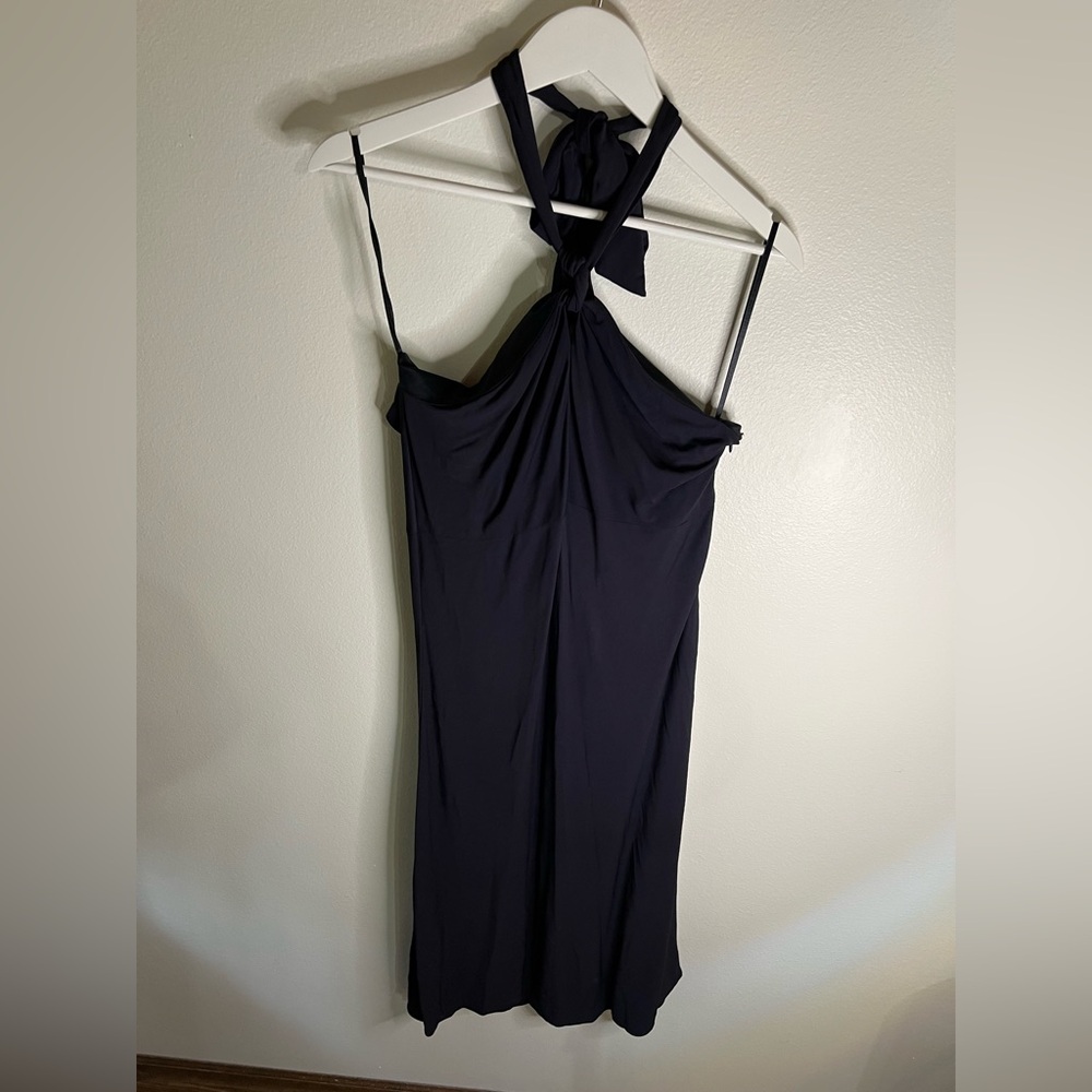 Ann Taylor Strapless Dress in Navy